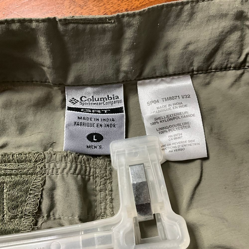 Columbia Sportswear Convertible Cargo Pants Zip Off Outdoor Adventure‎ Men's L - Picture 4 of 6
